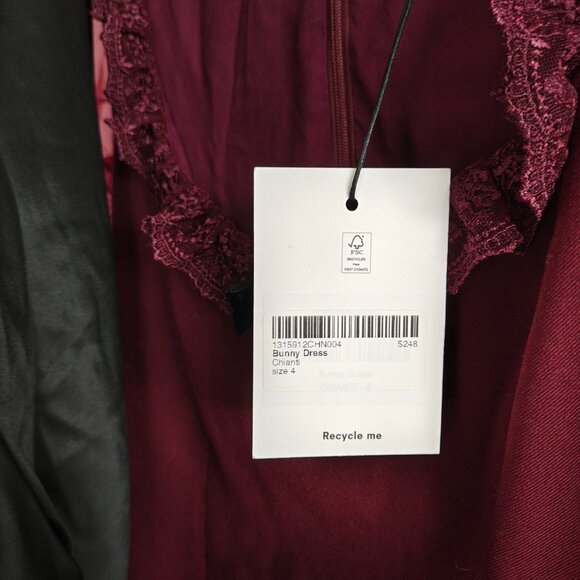 REFORMATION Bunny Dress in Chianti, size 4 - Picture 4 of 7